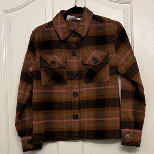 BB Dakota Steve Madden Plaid Jacket - Brown and Pink
